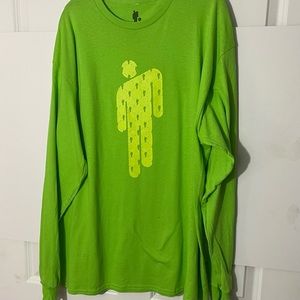 Billie Eilish Long Sleeve Blosh Green Tee Size Xl Mens